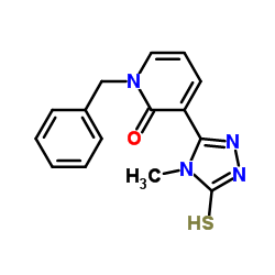 1-BENZYL-3-(4-METHYL-5-SULFANYL-4H-1,2,4-TRIAZOL-3-YL)-2(1H)-PYRIDINONE structure