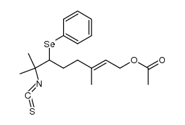 (E)-7-acetoxy-5-heptenyl-1,1,5-trimethyl-2-phenylselenyl isothiocyanate结构式