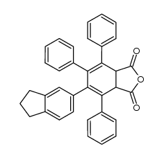 4-indan-5-yl-3,5,6-triphenyl-cyclohexa-3,5-diene-1,2-dicarboxylic acid anhydride Structure