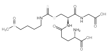(2S)-2-amino-5-[[(2R)-1-(carboxymethylamino)-3-(4-methylsulfinylbutylcarbamothioylsulfanyl)-1-oxopropan-2-yl]amino]-5-oxopentanoic acid Structure