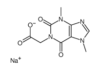 sodium,2-(3,7-dimethyl-2,6-dioxopurin-1-yl)acetate结构式