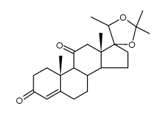 17,20β-Isopropylidendioxypregn-4-en-3,11-dion结构式
