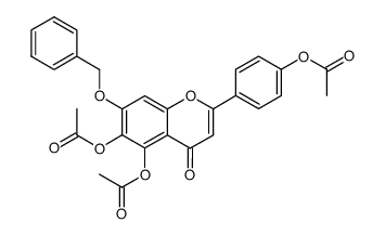 7-(benzyloxy)-5,6-diacetoxy-2-(4-acetoxyphenyl)-4H-chromen-4-one Structure