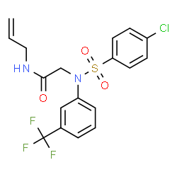 N-ALLYL-2-[[(4-CHLOROPHENYL)SULFONYL]-3-(TRIFLUOROMETHYL)ANILINO]ACETAMIDE Structure