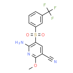 6-AMINO-2-METHOXY-5-([3-(TRIFLUOROMETHYL)PHENYL]SULFONYL)NICOTINONITRILE Structure