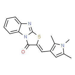 (2Z)-2-[(1,2,5-trimethyl-1H-pyrrol-3-yl)methylidene][1,3]thiazolo[3,2-a]benzimidazol-3(2H)-one structure