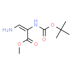 2-Propenoicacid,3-amino-2-[[(1,1-dimethylethoxy)carbonyl]amino]-,methyl结构式