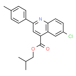 isobutyl 6-chloro-2-(4-methylphenyl)-4-quinolinecarboxylate Structure