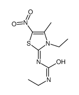 (3Z)-1-ethyl-3-(3-ethyl-4-methyl-5-nitro-1,3-thiazol-2-ylidene)urea Structure