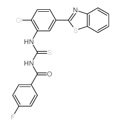 N-[[5-(1,3-benzothiazol-2-yl)-2-chlorophenyl]carbamothioyl]-4-fluorobenzamide Structure