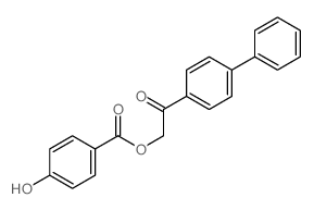 Benzoicacid, 4-hydroxy-, 2-[1,1'-biphenyl]-4-yl-2-oxoethyl ester structure