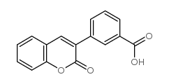 3-(2-氧代-2H-苯并哌喃-3-基)苯甲酸结构式
