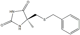 (S)-5-((苯甲硫基)甲基)-5-甲基咪唑烷-2,4-二酮结构式