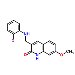 3-{[(2-Chlorophenyl)amino]methyl}-7-methoxy-2(1H)-quinolinone Structure