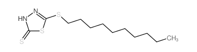 1,3,4-Thiadiazole-2(3H)-thione,5-(decylthio)-结构式