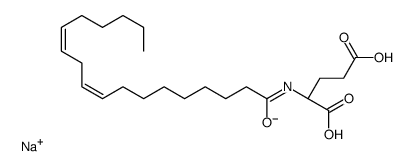 sodium,hydron,(2S)-2-[[(9Z,12Z)-octadeca-9,12-dienoyl]amino]pentanedioate Structure