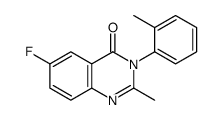 6-fluoro-2-methyl-3-(2-methylphenyl)quinazolin-4-one结构式