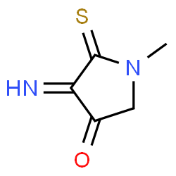 3-Pyrrolidinone,4-imino-1-methyl-5-thioxo-(9CI)结构式