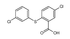 2-<(3-chlorophenyl)thio>-5-chlorobenzoic acid结构式