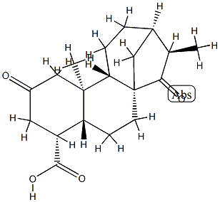 (4α)-2,15-Dioxo-19-norkauran-18-oic acid结构式