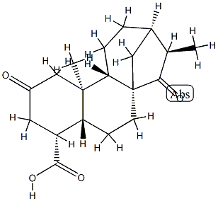 (4α)-2,15-Dioxo-19-norkauran-18-oic acid Structure