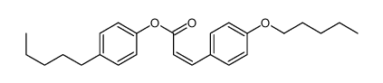 (4-pentylphenyl) 3-(4-pentoxyphenyl)prop-2-enoate结构式