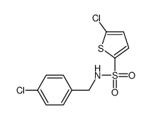 5-chloro-N-[(4-chlorophenyl)methyl]thiophene-2-sulfonamide结构式