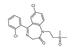 2-[7-chloro-5-(2-chlorophenyl)-2-oxo-3H-1,4-benzodiazepin-1-yl]-N,N-dimethylethanamine oxide结构式