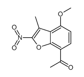 1-(4-methoxy-3-methyl-2-nitro-1-benzofuran-7-yl)ethanone Structure