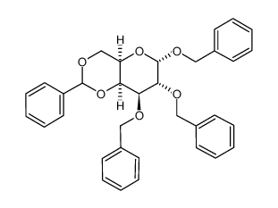 BENZYL 4,6-O-BENZYLIDENE-2,3-DI-O-BENZYL-ALPHA-D-GALACTOPYRANOSIDE结构式