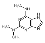 2-Dimethylamino-6-methylamino-7H-purine结构式