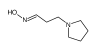 1-Pyrrolidinepropanal,oxime,[C(E)]-(9CI) Structure