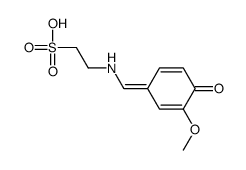 2-[(3-methoxy-4-oxocyclohexa-2,5-dien-1-ylidene)methylamino]ethanesulfonic acid结构式