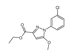 1-(3-chloro-phenyl)-5-methoxy-1H-pyrazole-3-carboxylic acid ethyl ester结构式