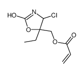 (4-chloro-5-ethyl-2-oxo-1,3-oxazolidin-5-yl)methyl prop-2-enoate结构式