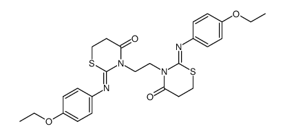 2,2'-bis-(4-ethoxy-phenylimino)-3,3'-ethane-1,2-diyl-bis-[1,3]thiazinan-4-one Structure