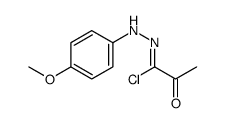 N-(4-methoxyphenyl)-2-oxopropanehydrazonoyl chloride结构式