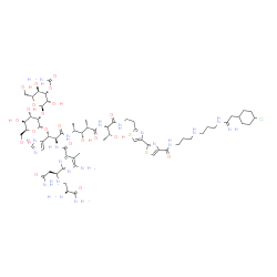 Bleomycinamide, N(sup 1)-(3-((3-((2-(4-chlorocyclohexyl)-1-iminoethyl) amino)propyl)amino)propyl)- Structure