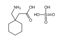 2-[1-(aminomethyl)cyclohexyl]acetic acid,sulfuric acid结构式