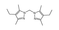 bis(3,5-dimethyl-4-ethylpyrazol-1-yl)methane结构式