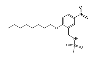 1-[2-Methansulfonylaminomethyl-4-nitro-phenoxy]-octan结构式