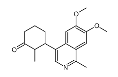 3-(6,7-dimethoxy-1-methylisoquinolin-4-yl)-2-methylcyclohexan-1-one结构式