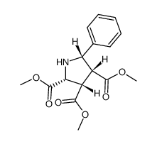 (2R,3S,4R,5S)-trimethyl 5-phenylpyrrolidine-2,3,4-tricarboxylate结构式