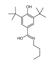 N-butyl-3,5-ditert-butyl-4-hydroxybenzamide结构式