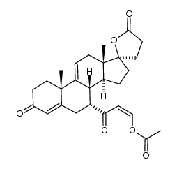 17β-hydroxy-7α-(cis-3'-acetoxyacryloyl)-3-oxo-pregna-4,9(11)-diene-21-carboxylic acid γ-lactone结构式