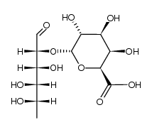 O-(α-D-galactopyranosyluronic acid)-(1-->2)-L-rhamnose结构式