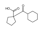 1-(cyclohexanecarbonyl)cyclopentane-1-carboxylic acid Structure