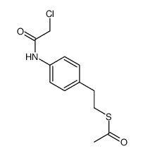 S-[2-[4-[(2-chloroacetyl)amino]phenyl]ethyl] ethanethioate Structure