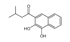 1-(3,4-dihydroxynaphthalen-2-yl)-3-methylbutan-1-one结构式