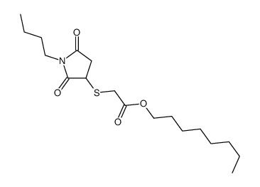 octyl 2-(1-butyl-2,5-dioxopyrrolidin-3-yl)sulfanylacetate结构式